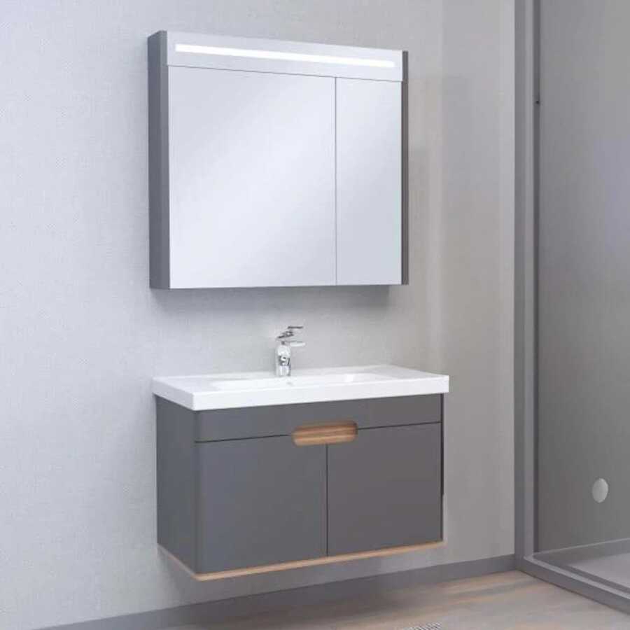 Antrasit Banyo Dolabı