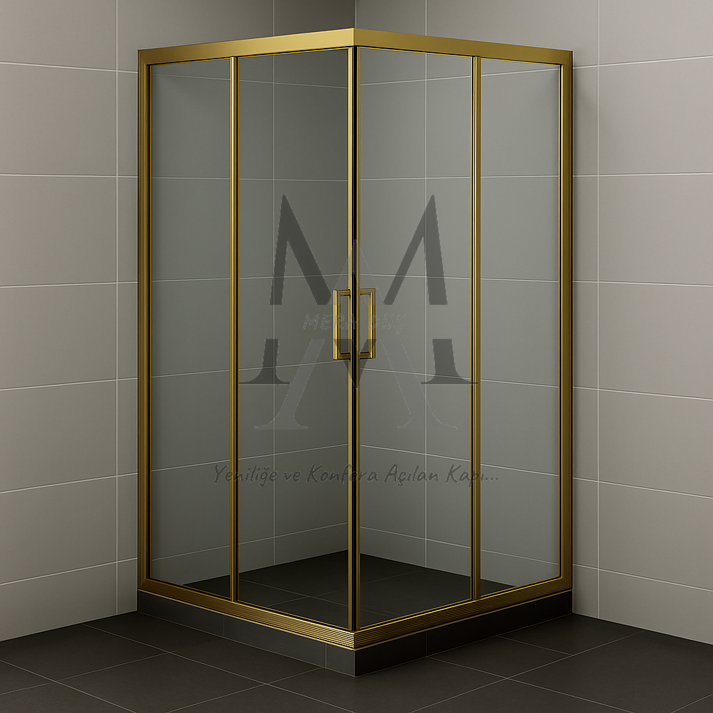 Diamond Serisi Altın Profil Duşakabin